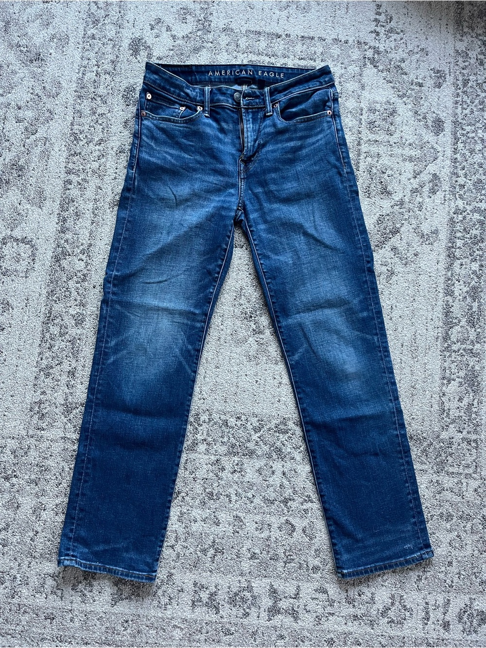 American Eagle Outfitters Men’s Dark Blue Straight Jeans